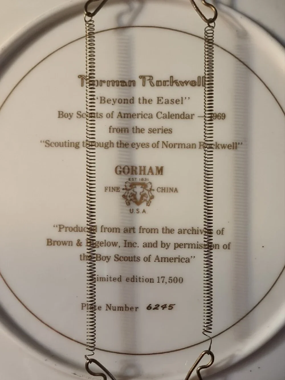 Collectible Boy Scouts Of America Norman Rockwell Decorative Plate